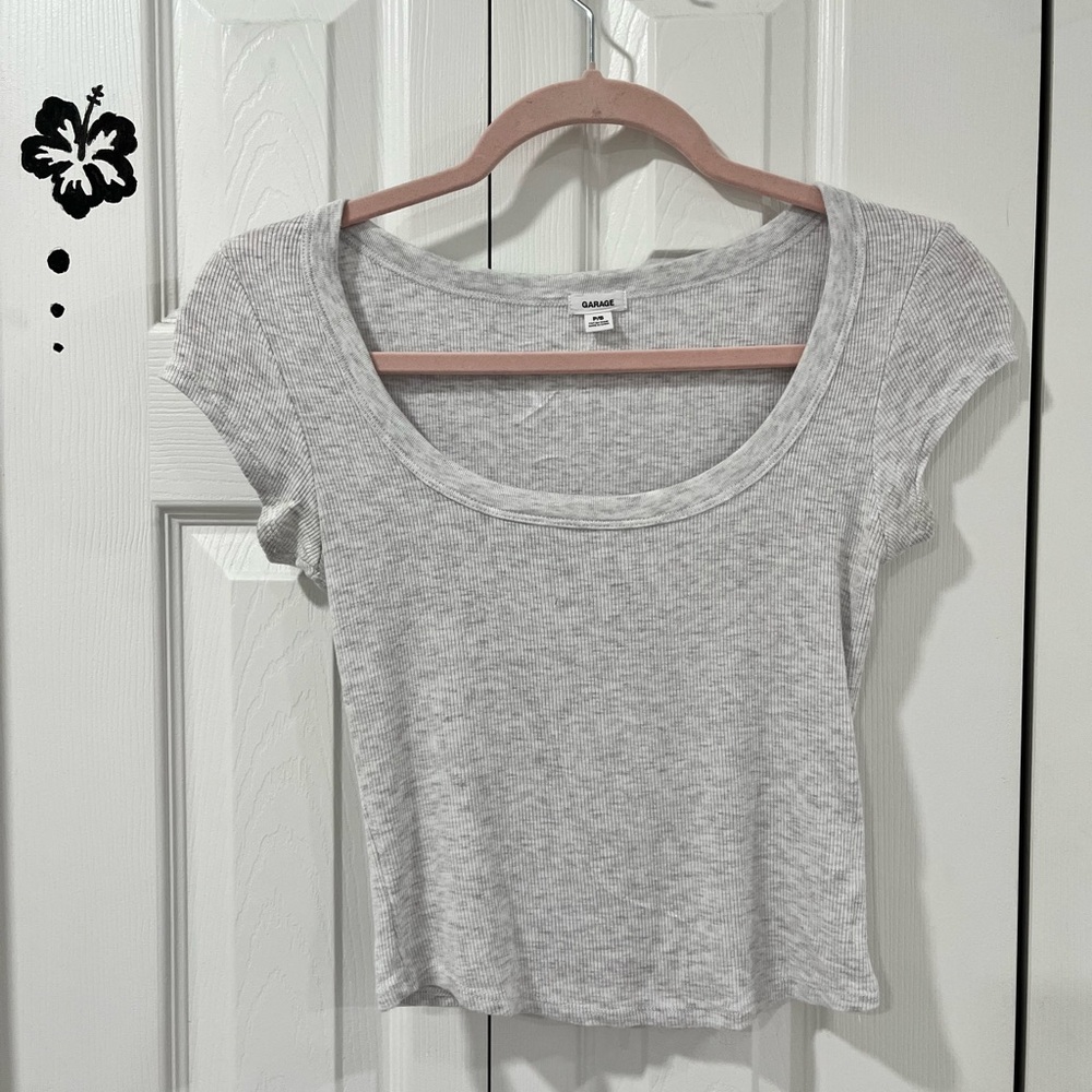 Gray Garage Short Sleeve Top